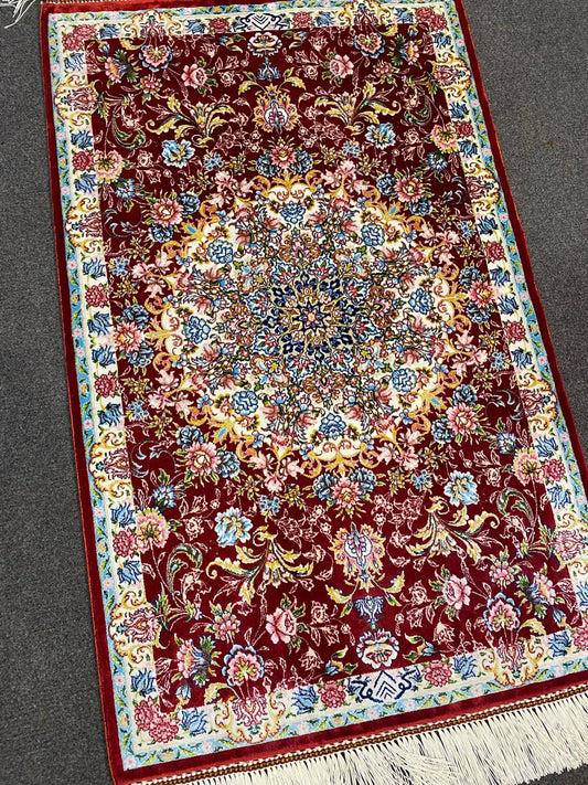 Iranian pure silk carpets 1.8x2.10ft