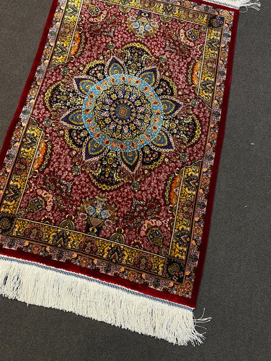 Handmade Iranian Pure Silk Carpets.2x3ft