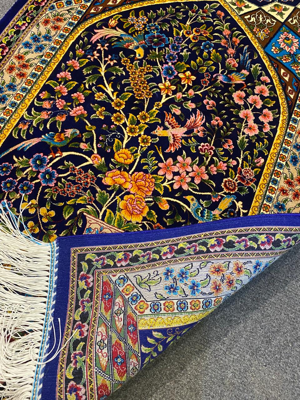 Iranian Pure Silk Carpets. 1.11x3