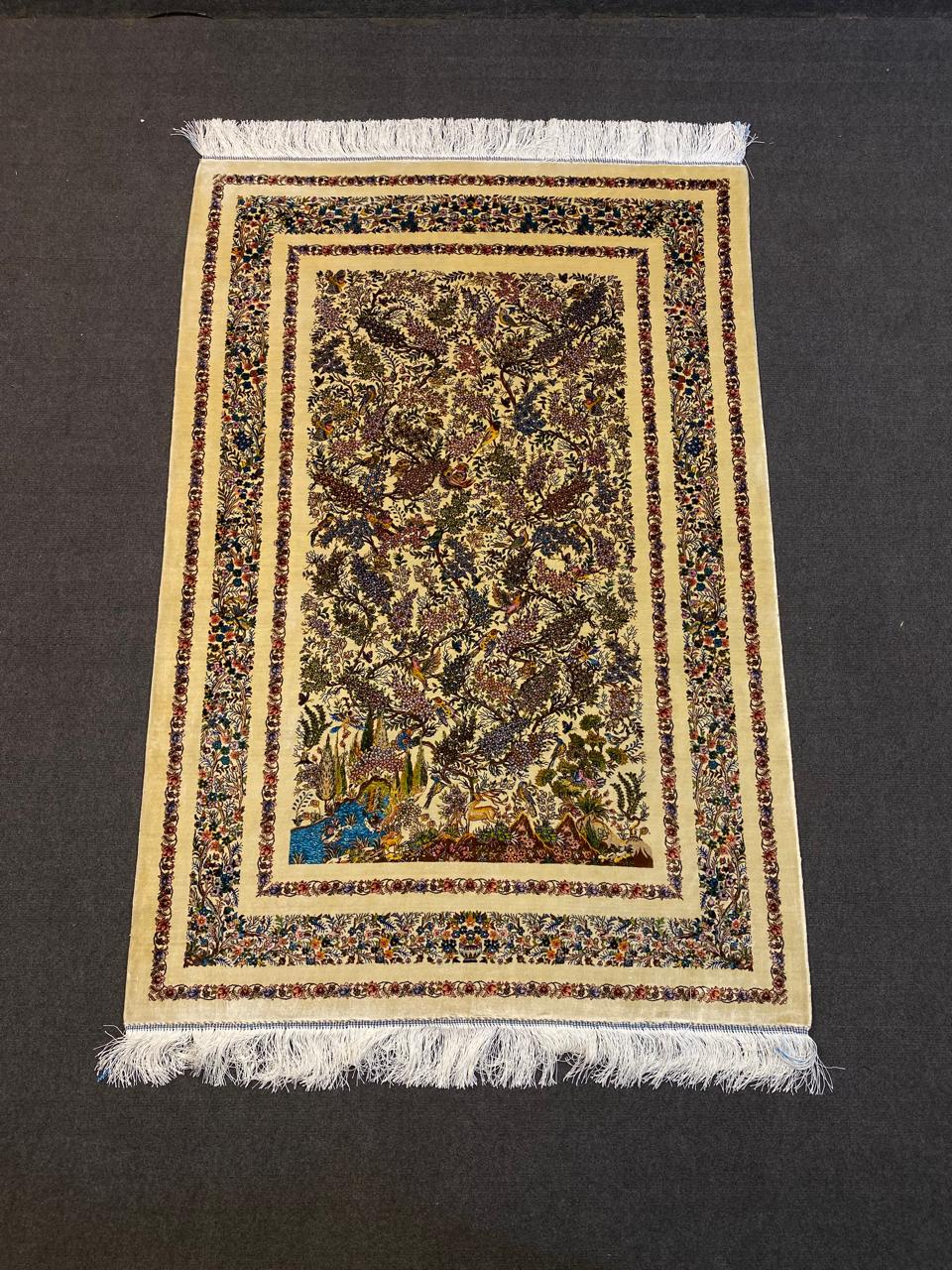 Iranian Pure Silk Carpets 3x5ft.